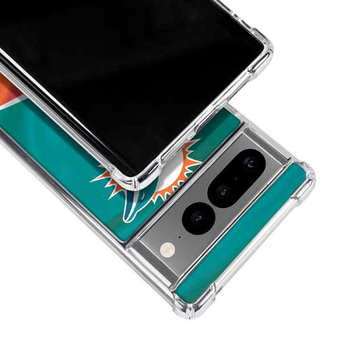 NFL Miami Dolphins Google Pixel 7 Pro Clear Case